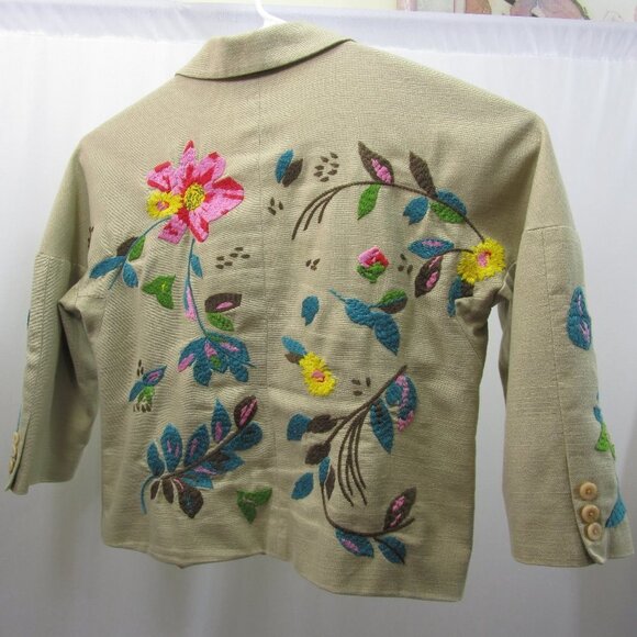SILK CLUB COLLECTION EMBROIDERED JACKET/BLAZER M - Picture 5 of 8
